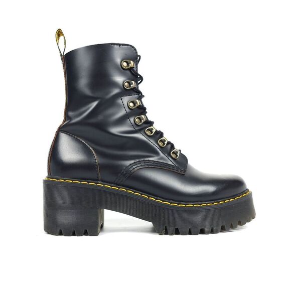 Dr. Martens Urban Outfitters Leona Chunky Leather Lug Sole Platform Heel Boots 8